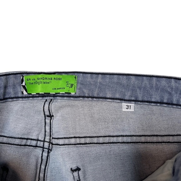 Free People X Sandrine Rose Gray High Waisted Skinny Jeans - Picture 3 of 9